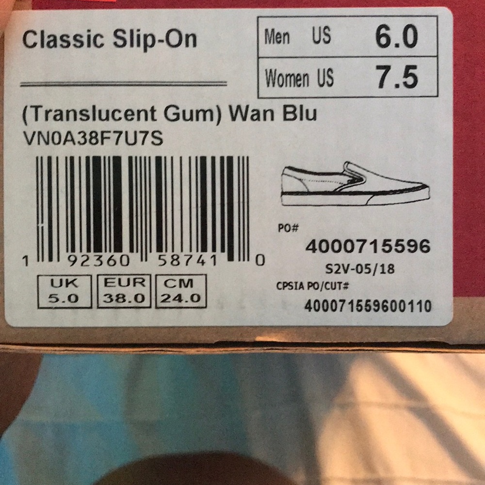 Translucent Blue Vans